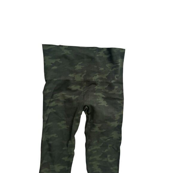 SPANX Women's Green Camo Stretch Leggings Size Large - Picture 4 of 5